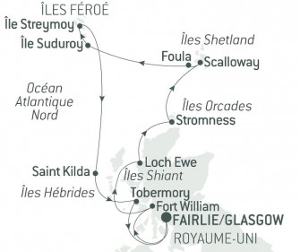 Маршрут круиза «Шотландские архипелаги и Фарерские острова: скандинавское наследие и островная идентичность»