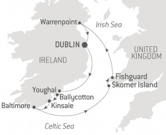Маршрут круиза «Природные и культурные открытия в кельтских землях»