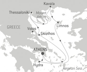 Маршрут круиза «Европейская осень в Эгейском море»