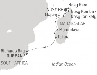 Маршрут круиза «Мадагаскар и Южная Африка»