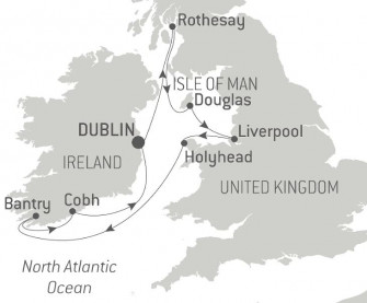 Маршрут круиза «Чудеса кельтских берегов»