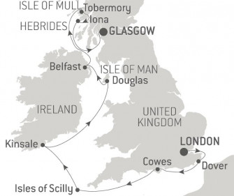 Маршрут круиза «Кельтское путешествие: Гебридские острова и Ирландское море»