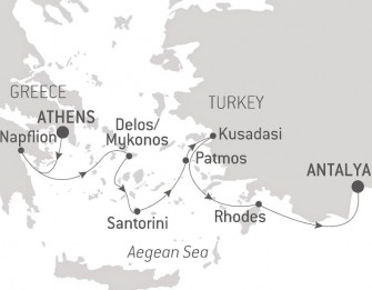 Маршрут круиза «Сокровища Эгейского моря в музыке»