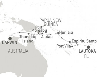 Маршрут круиза «Путешествие в сердце Меланезии»