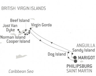 Маршрут круиза «Путешествие под парусом в самом сердце Малых Антильских островов»