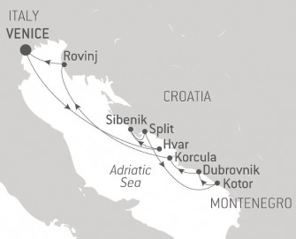 Маршрут круиза «Лучшее в Хорватии»