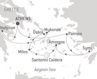 Маршрут круиза «Круиз по греческим островам Эгейского моря – с Smithsonian Journeys»