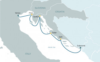 Маршрут круиза «Скрытые сокровища побережья Хорватии»