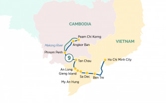 Маршрут круиза «Магический круиз по Меконгу»