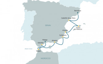 Маршрут круиза «Круиз от Каталонии до Андалусии»