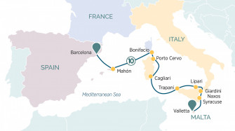 Маршрут круиза «Острова Средиземноморья»
