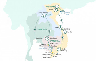 Маршрут круиза «Гранд тур по Юго-Восточной Азии»