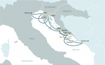 Маршрут круиза «Лучшее в Хорватии»