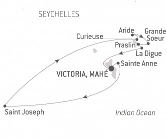 Маршрут круиза «Сейшельские острова»