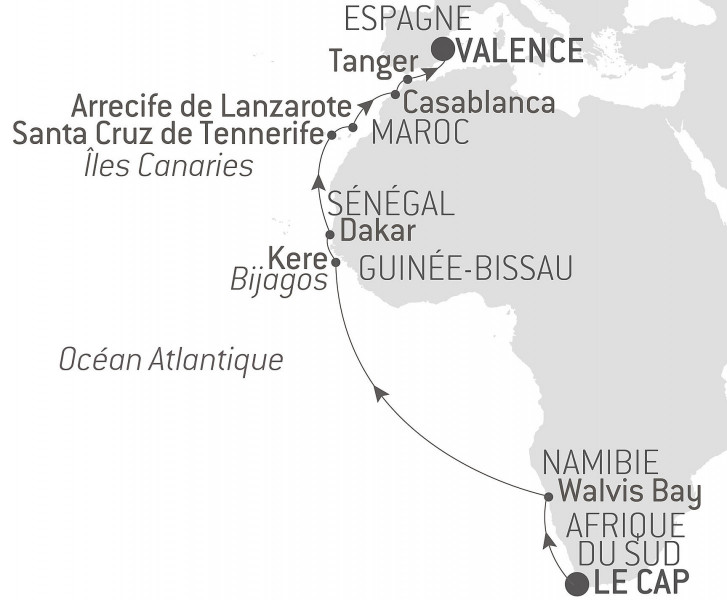 Тур «Ocean Voyage: Cape Town - Valencia»