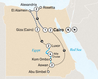 Маршрут круиза «Александрия и Древний Египет»