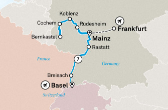 Маршрут круиза «Очаровательные замки и виноградники Рейна и Мозеля»