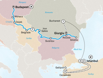 Маршрут круиза «Восточная Европа, Балканы и Турция»