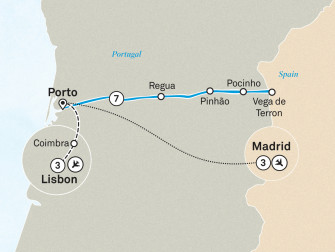 Маршрут круиза «Незабываемая Дору, Лиссабон и Мадрид»