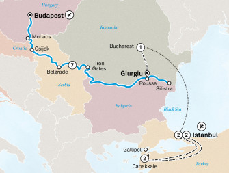 Маршрут круиза «Восточная Европа, Балканы и Турция»