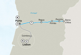 Маршрут круиза «Незабываемая Дору, Лиссабон и Порту»