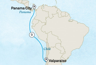 Маршрут круиза «Оздоровительный ретрит из Панама-Сити в Вальпараисо»