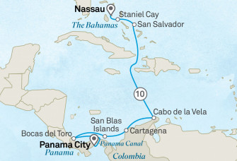 Маршрут круиза «Багамские острова и Панамский канал»
