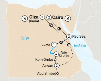 Маршрут круиза «Секреты Египта»